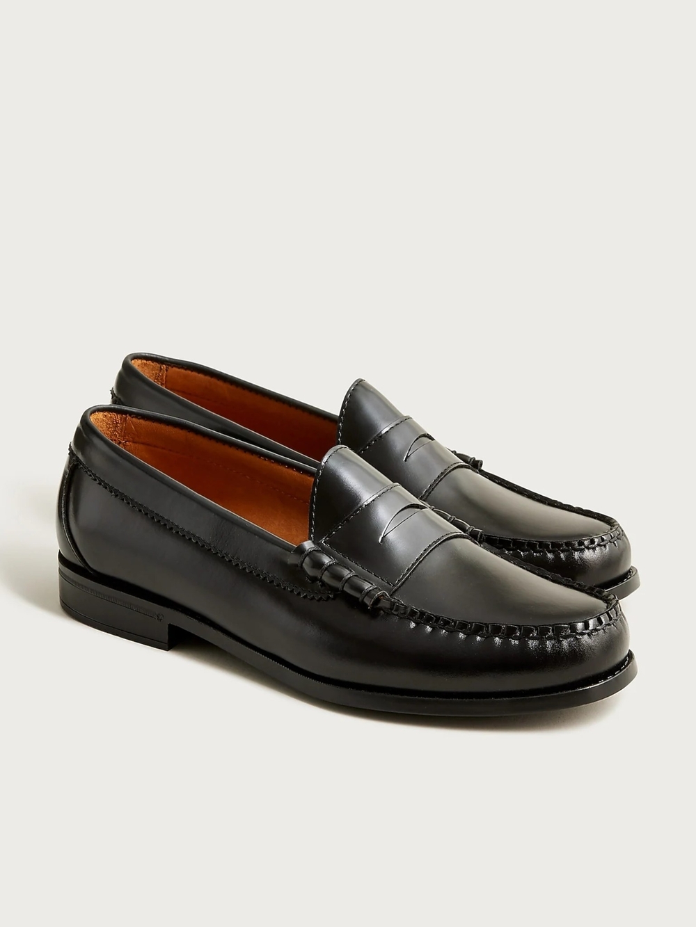 New! J. Crew Camden Leather Loafers Black 9.5